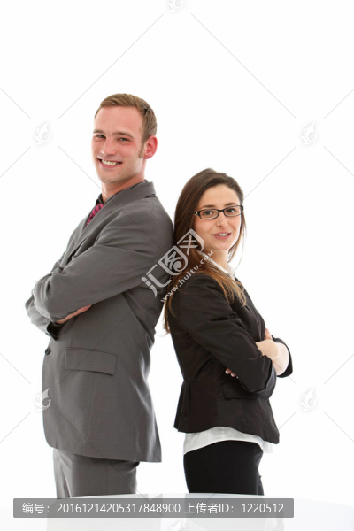 微笑的男人和女人