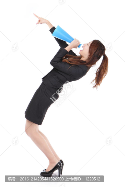 激發(fā)企業(yè)的女人喊著通過(guò)擴(kuò)音器