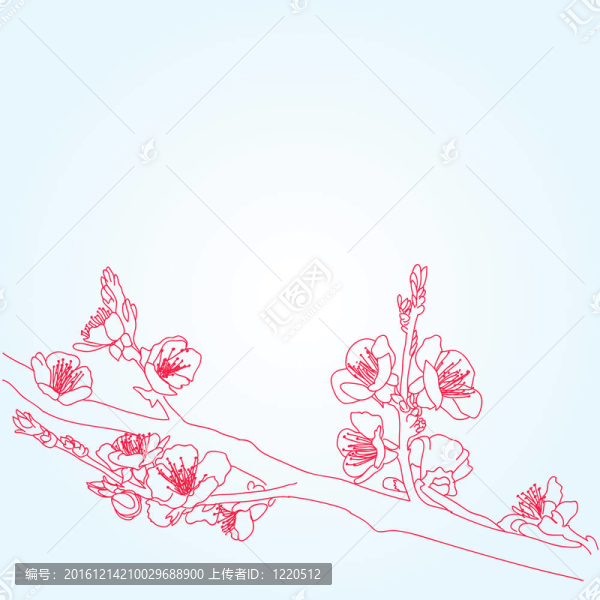 背景與櫻花花