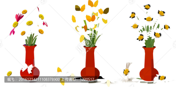 春天五顏六色的花瓶