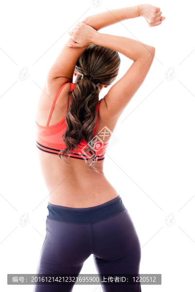 健康的女人拉