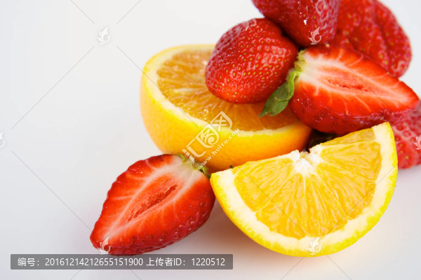 白色背景水果