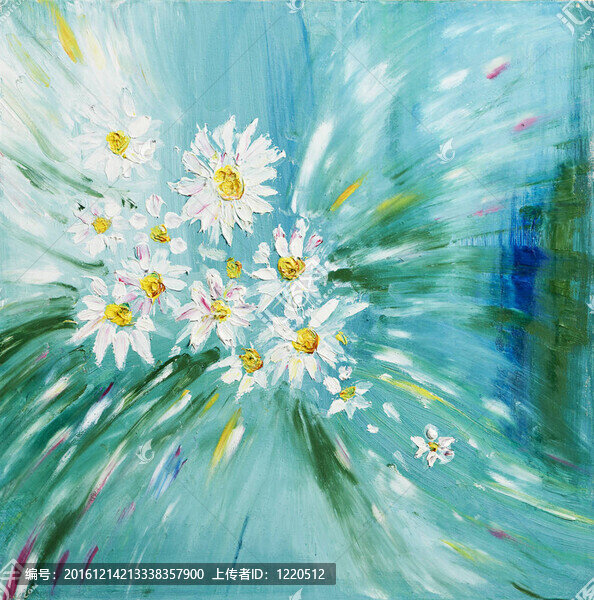 牡丹花油畫花束