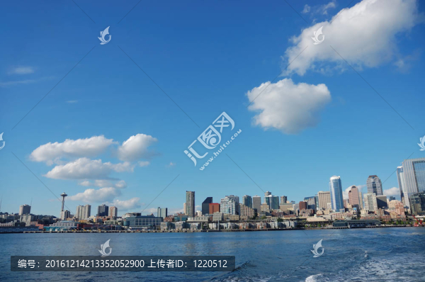 太空針?biāo)c西雅圖天際線