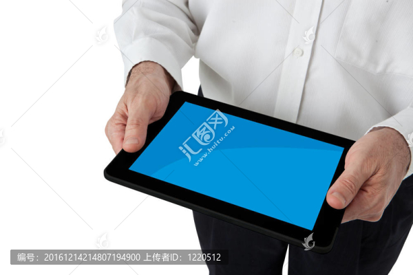 商務(wù)人士與現(xiàn)代平板電腦；觸摸屏；智能手機(jī)