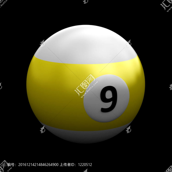 彩色臺(tái)球球黑色