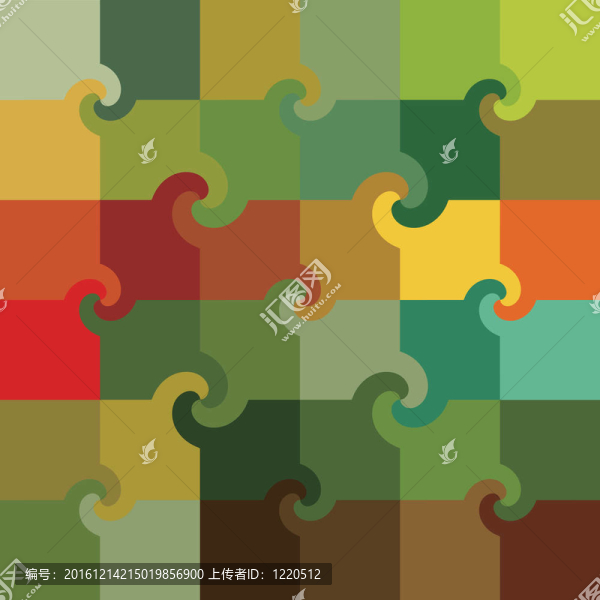 彩色的漩渦圖案的方塊