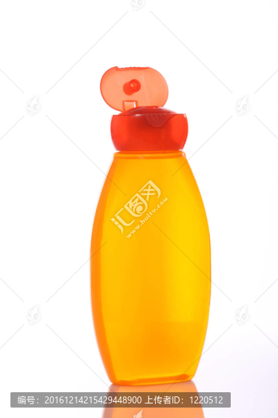 橙色的洗發(fā)水瓶