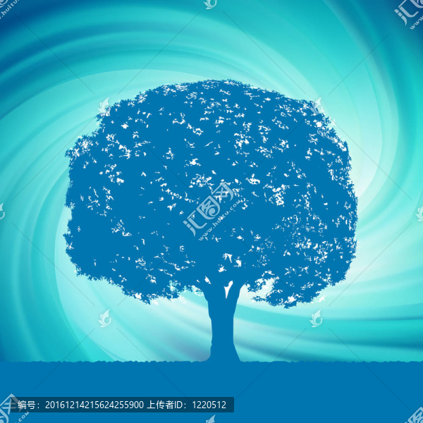 為您設(shè)計的藍(lán)圈樹。EPS,8