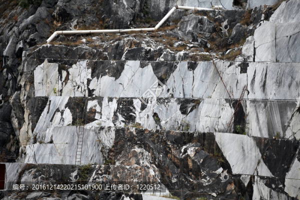 大理石采石場——濱海阿爾卑斯山脈；Carrara；托斯卡納；意大利
