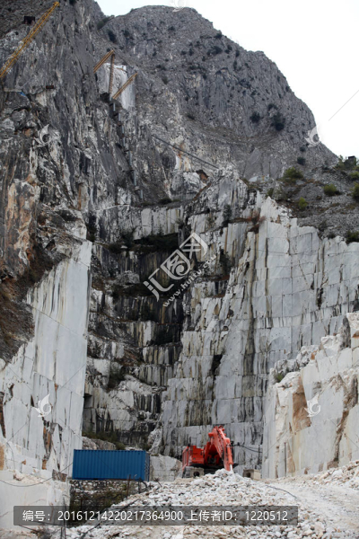 大理石采石場——濱海阿爾卑斯山脈；Carrara；托斯卡納；意大利