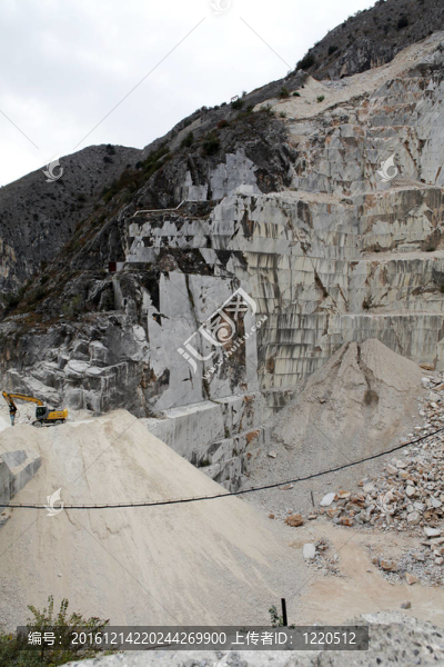 大理石采石場——濱海阿爾卑斯山脈；Carrara；托斯卡納；意大利