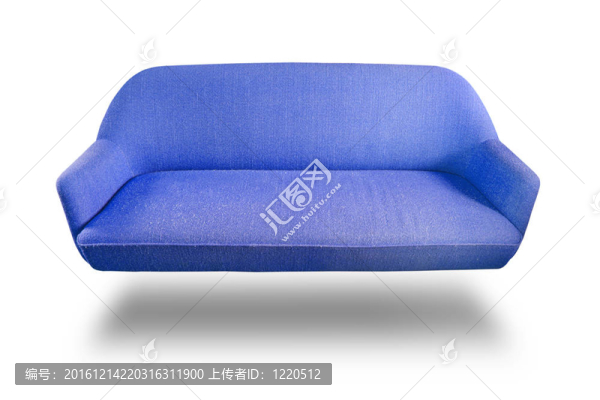 藍(lán)色布藝沙發(fā)與剪輯路徑隔離
