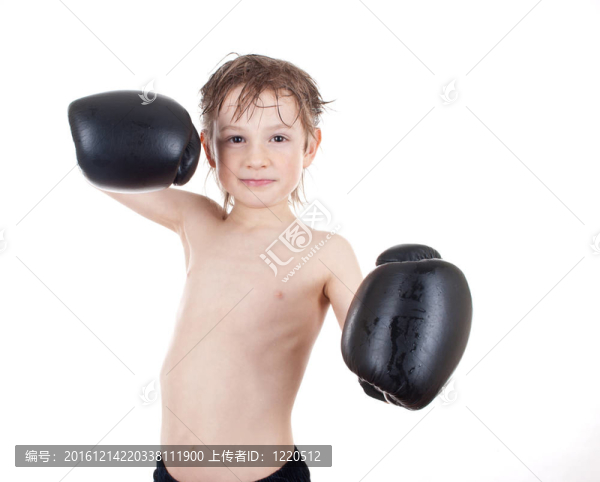 小男孩的拳擊手