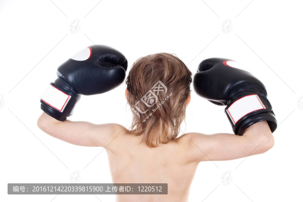 小男孩的拳擊手