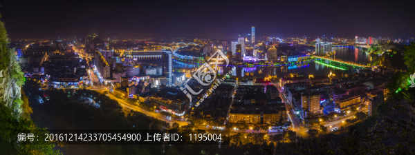 馬鞍山觀龍城特大夜景全景圖