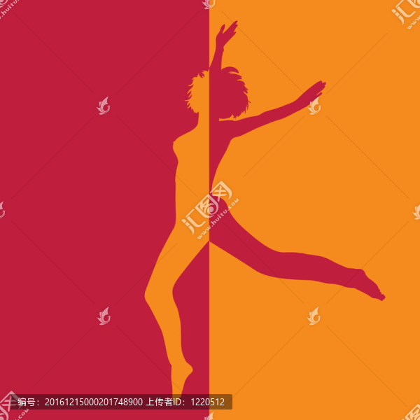 在兩種顏色插圖跳高的女孩