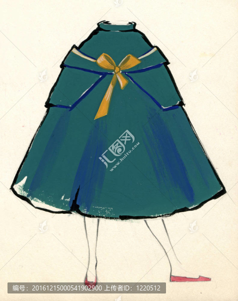 一個(gè)女人的衣服的草圖