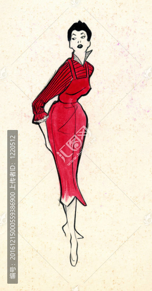 一個(gè)女人的衣服的草圖