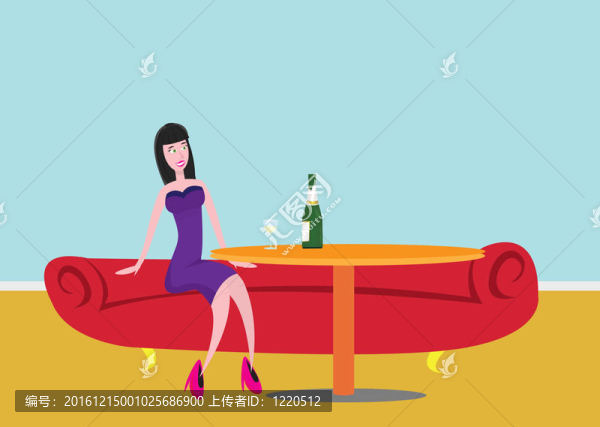 女人與香檳。