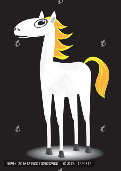 卡通馬。