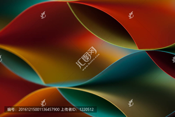 彎曲的細節(jié)；彩色紙張
