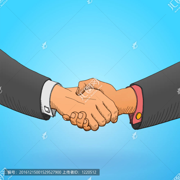 握手的插圖