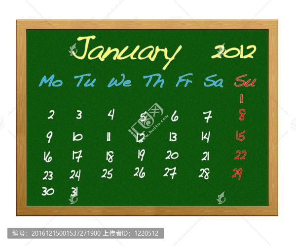 一月2012。