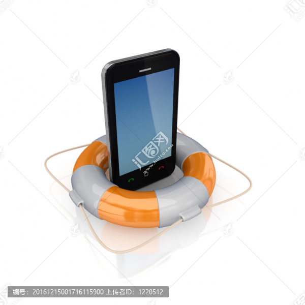 在現(xiàn)代sellphone救生圈。