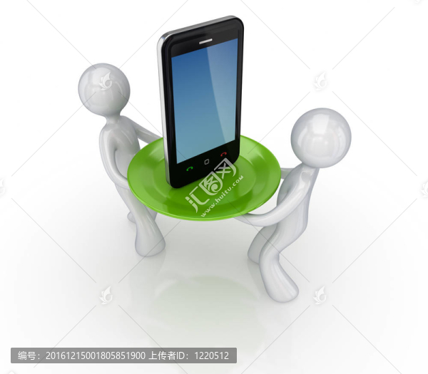 3D小人物與現代手機