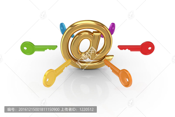 彩色金鑰匙圍繞金簽。