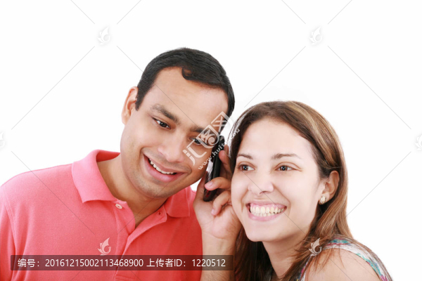 夫妻共用手機；肖像；特寫