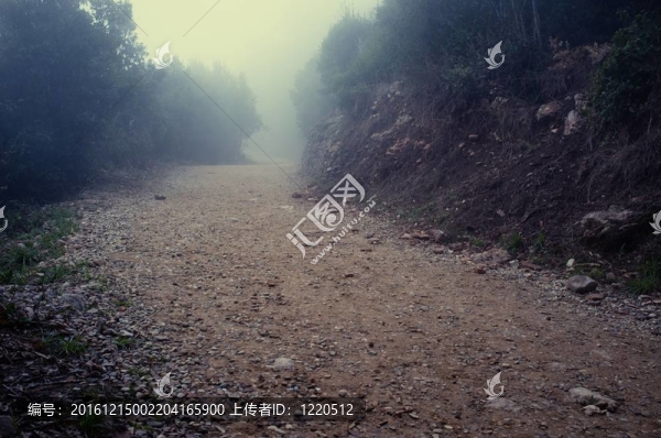 山上的碎石路