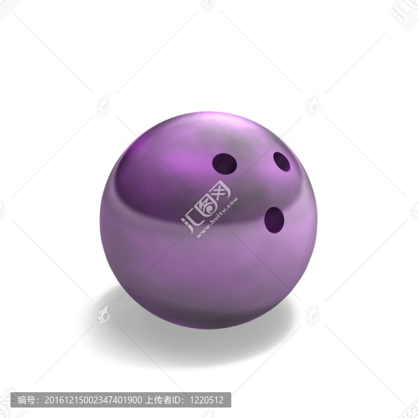 紫色與白色的保齡球