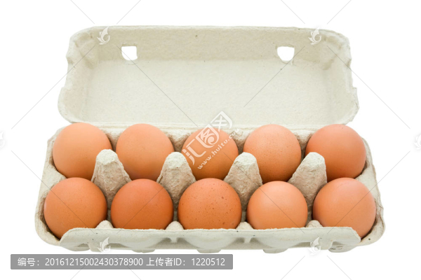 盒子里的棕色雞蛋