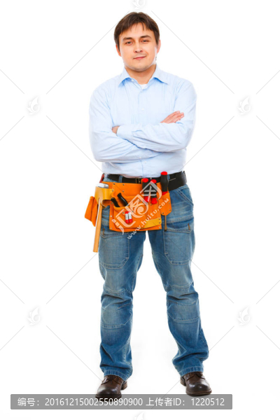 建筑工人的全尺寸肖像