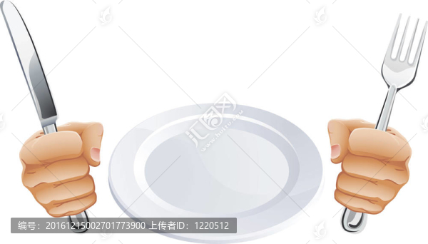 盤(pán)子和手拿餐具