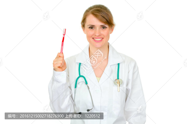 女按摩女醫(yī)生持牙刷
