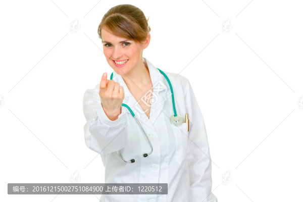 醫(yī)生女人召喚的姿勢(shì)