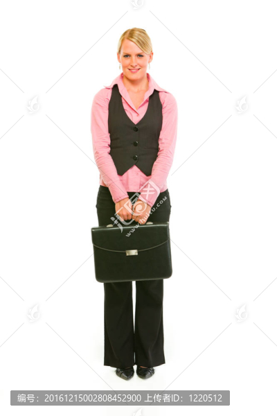 現(xiàn)代商業(yè)女性公文包全尺寸肖像