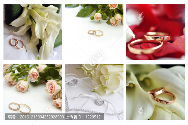 結(jié)婚戒指和鮮花