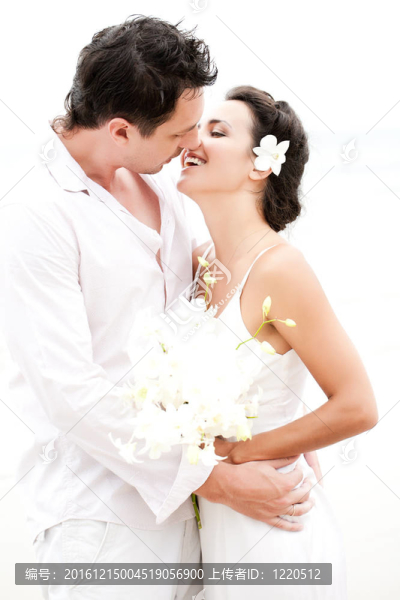 新婚夫婦接吻