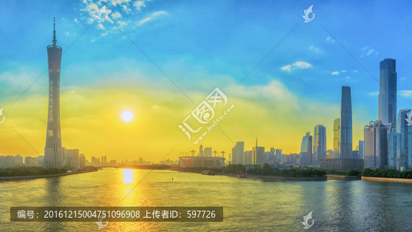 廣州風(fēng)景,黃昏日落美景
