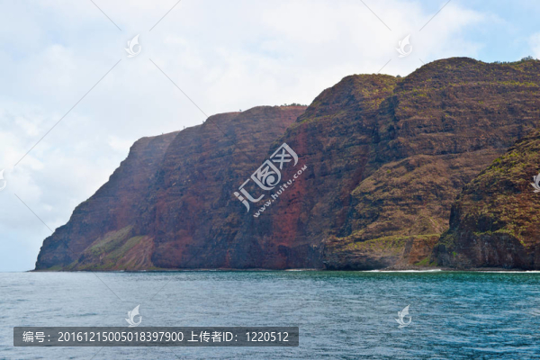 堅固的納巴海岸考艾；夏威夷；美國