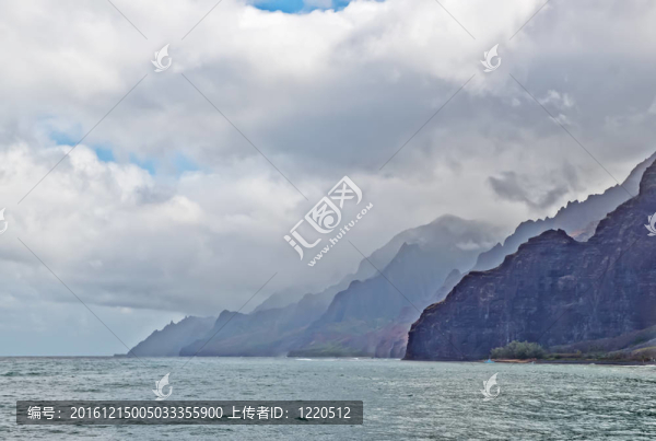 堅(jiān)固的納巴海岸考艾；夏威夷；美國(guó)