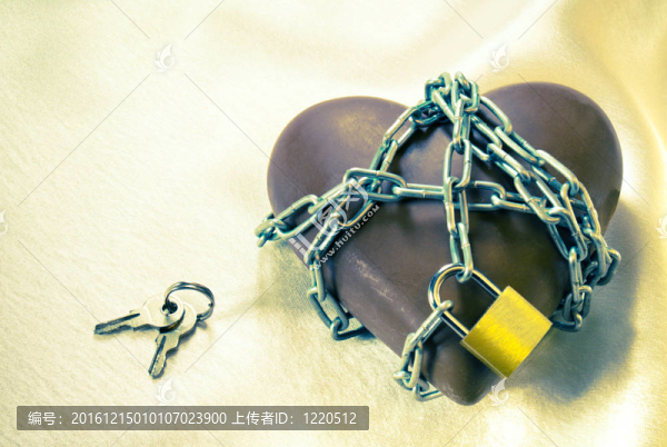 心形巧克力綁著鎖鏈