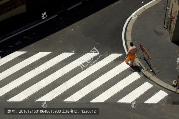 行人過街工人