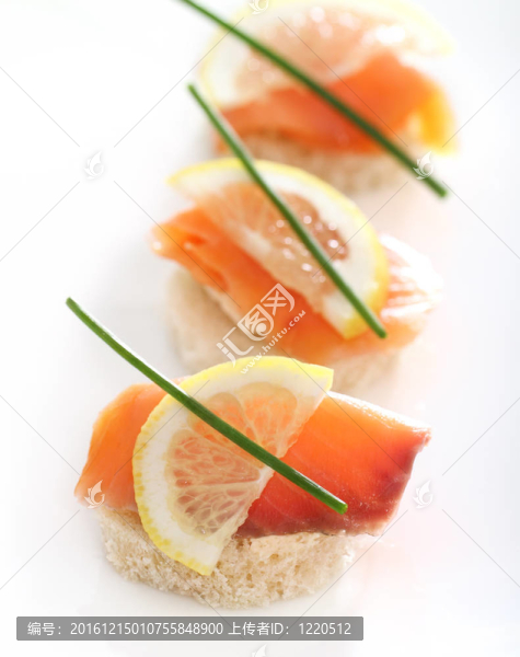 煙熏鮭魚特寫