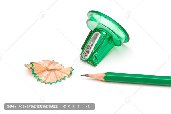 白底青刀和鉛筆。