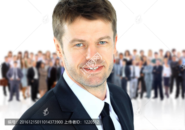 商人和他的團(tuán)隊(duì)隔絕了一個(gè)白色的背景